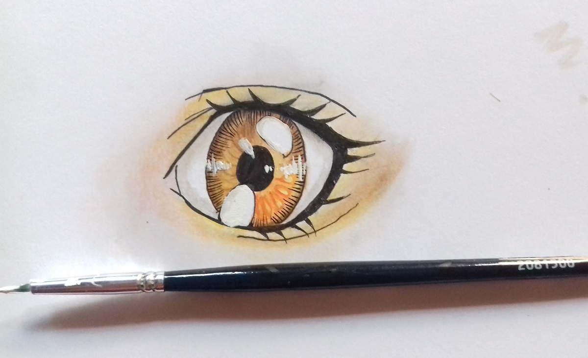 Mewarnai mata anime dengan pensil warna SIMPEL MAYAGAMI