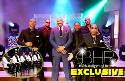 Hit Group New Edition Visits The Steve Harvey Show For "Men Of 90's R&B Week"