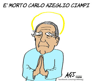 Ciampi, coccodrillo, vignetta, satira