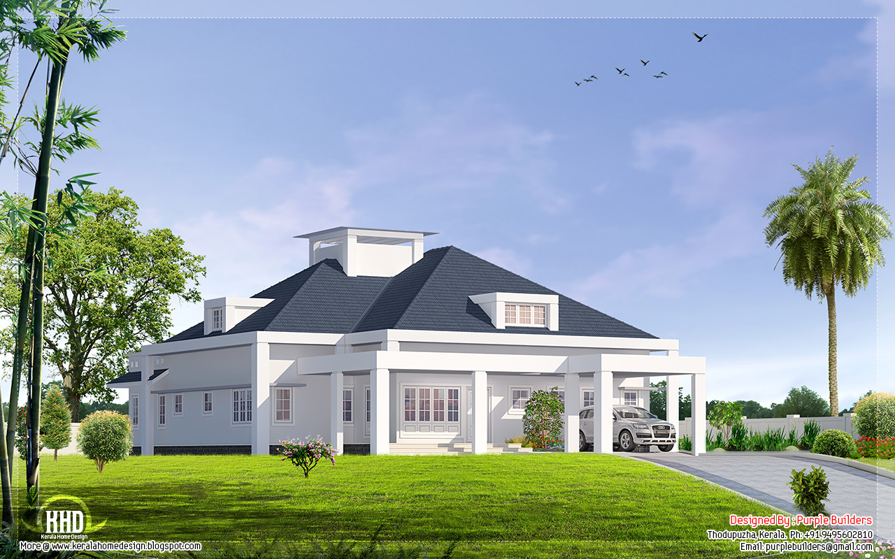 Single Floor Bungalow House Design