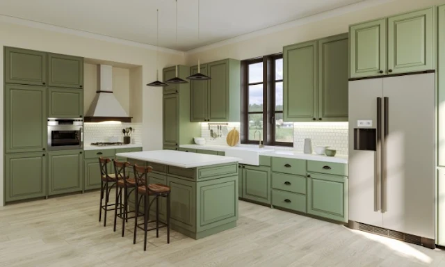 Colours for kitchen as per vastu green