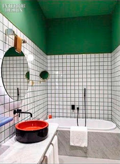 green batroom interior design