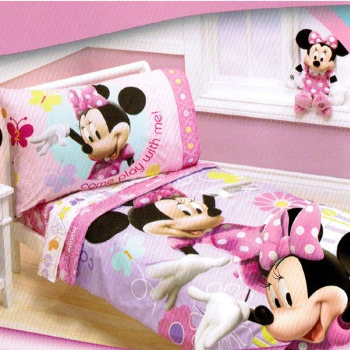 minnie mouse toddler bed set pink