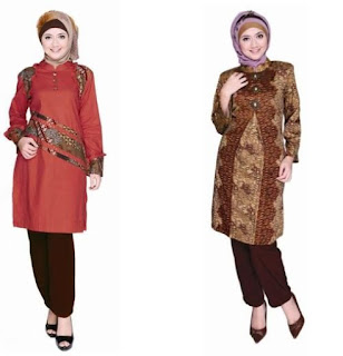 model baju batik kerja muslimah