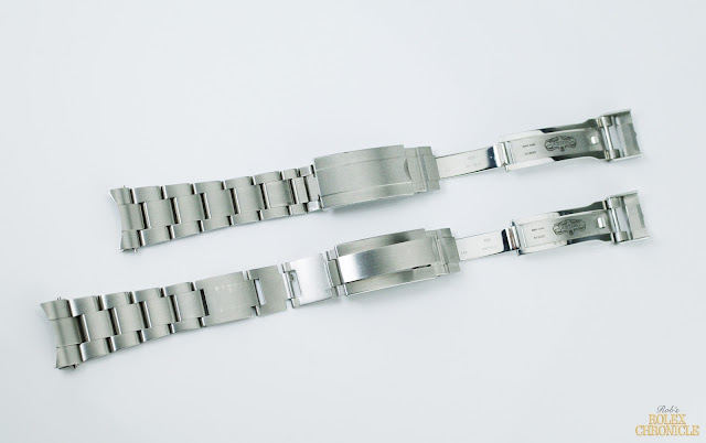 picture of Fully Extended Bracelets of rolex Submariner (top) and Deepsea (bottom)