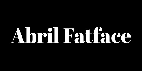 Free Bold Serif Font - Abril FatFace