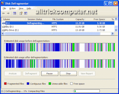 disk defragmenter