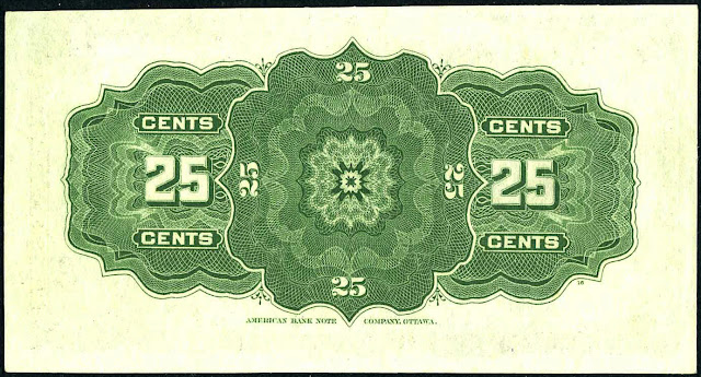 Dominion of Canada 25 Cents Shinplaster Banknote 1900