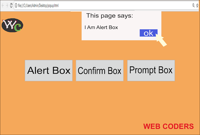 popup boxes in javascript | confirm box | alert box | prompt box