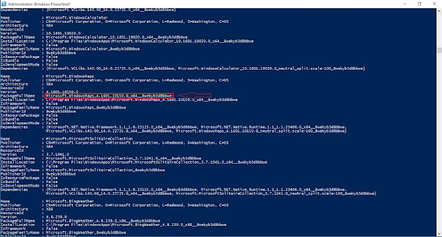 PowerShell Get-AppxPackage