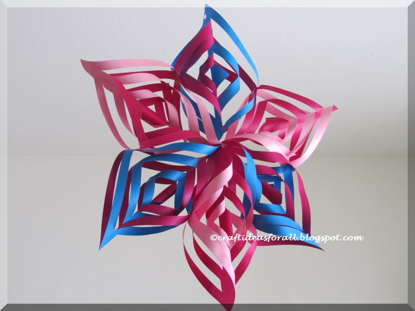 Craft Ideas for all: Christmas Decoration 3D snowflake or Star