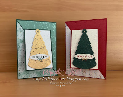 Angela's PaperArts: Christmas Stampin Up diagonal special fold card