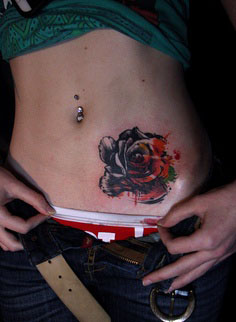 Rose Drawing Tattoo