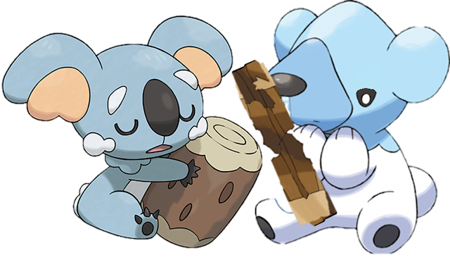 Komala Cubchoo Pokémon Sun Moon panda bear log