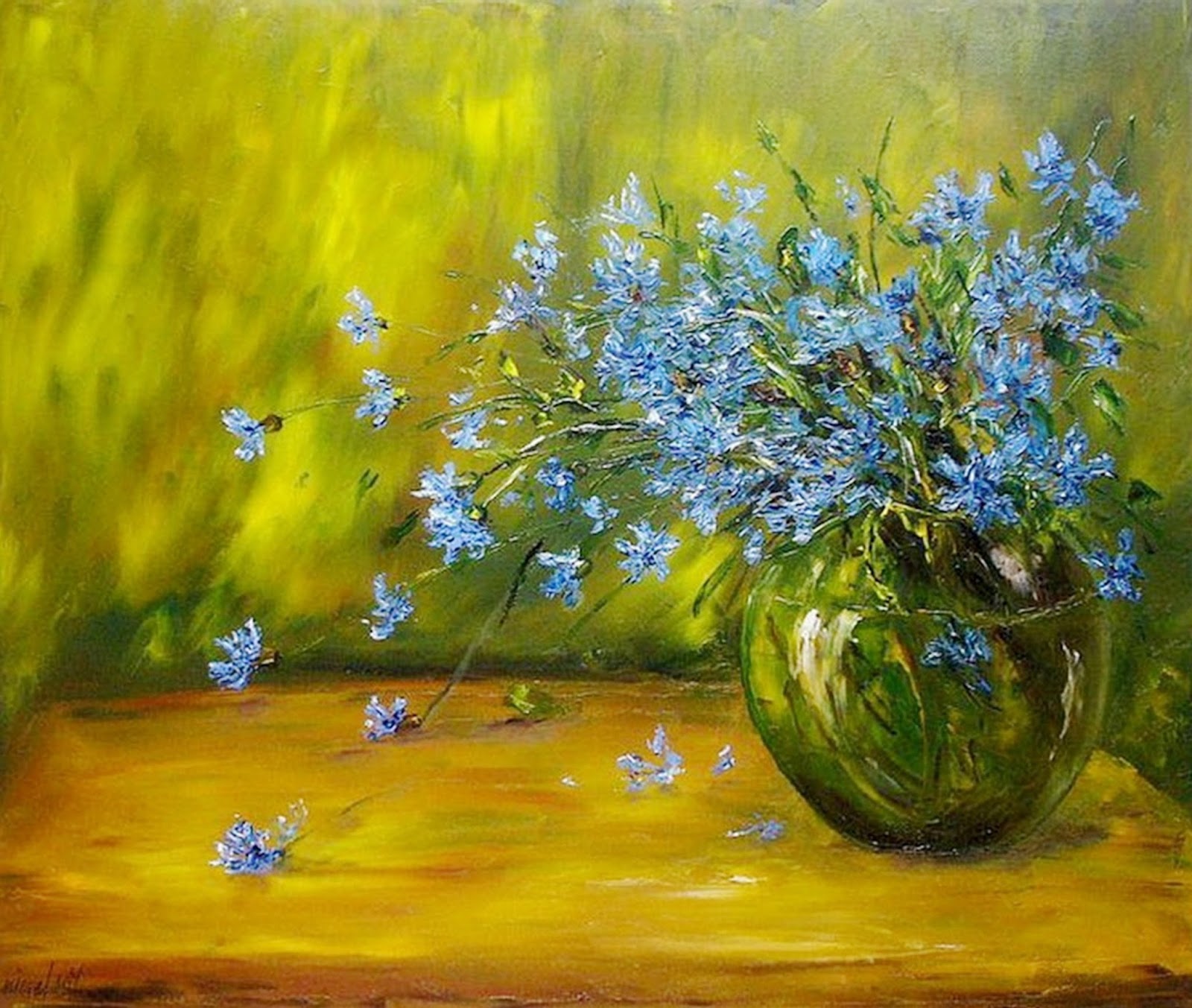 Imagenes De Flores Modernas - Wholesale Imágenes de la pintura al óleo de flores