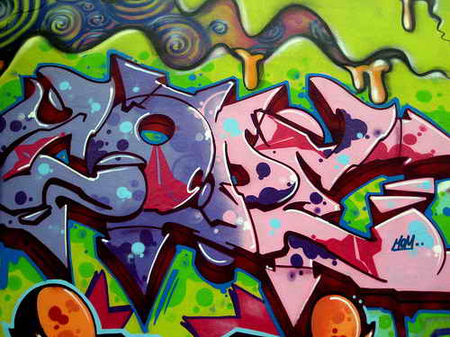 graffiti art alphabet. Graffiti alphabet green, blue,