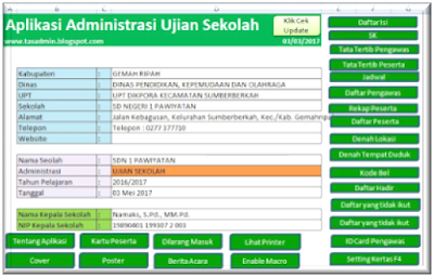 Format Pembuat Administrasi Ujian Sekolah (US) SD Tahun 2017