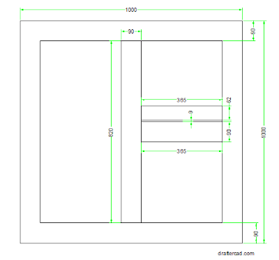 membuat gambar daun meja dalam autocad