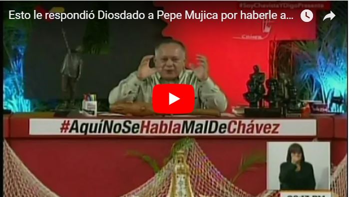 A Diosdado no le gustó el comentario de Pepe Mujica y lo descargó puejm!