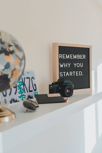 Cartel motivador: Remenber why you started