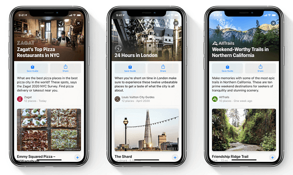 ios 14 apple maps guides