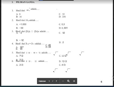 Soal PAS Matematika Kelas 9 Kurikulum 2013 SMP/MTs