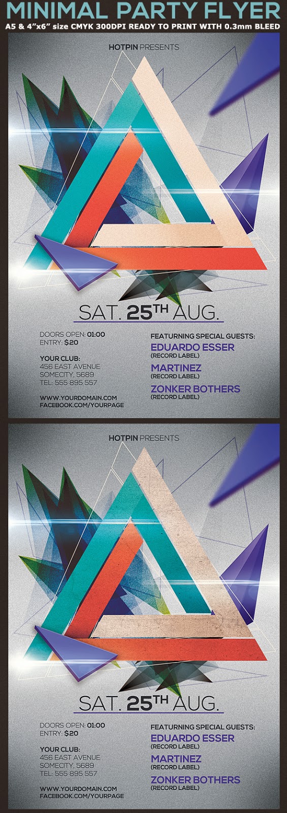  Minimalistic Party Flyer Template