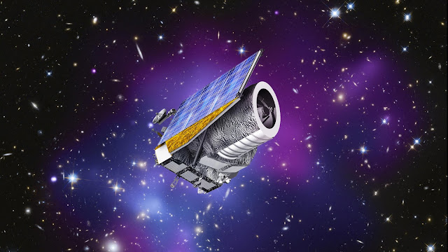 This artist's concept shows ESA's Euclid Space Telescope, to which NASA is contributing. Image credit: ESA/C. Carreau.