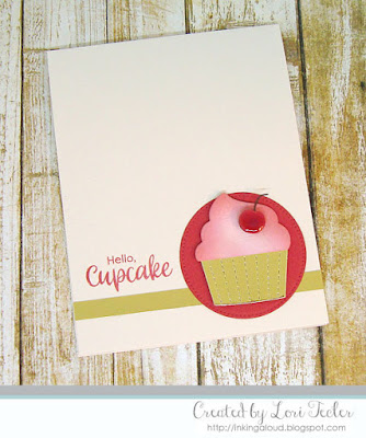 Hello, Cupcake card-designed by Lori Tecler/Inking Aloud-stamps and dies from My Favorite Things