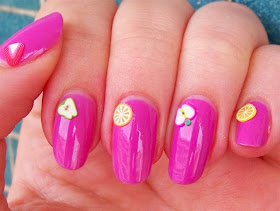 Fruit nail art design for Pink Lovers!