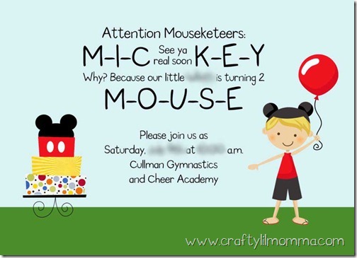 MICKEY Mickey Minnie Clubhouse inspired invitations