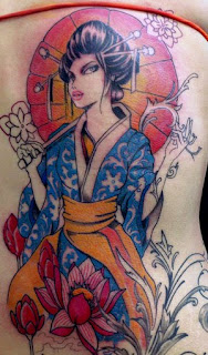 Style Japanese Tattoos Especially Geisha Tattoo Designs With Image Back Piece Japanese Geisha Tattoo For Female Tattoos Picture 2