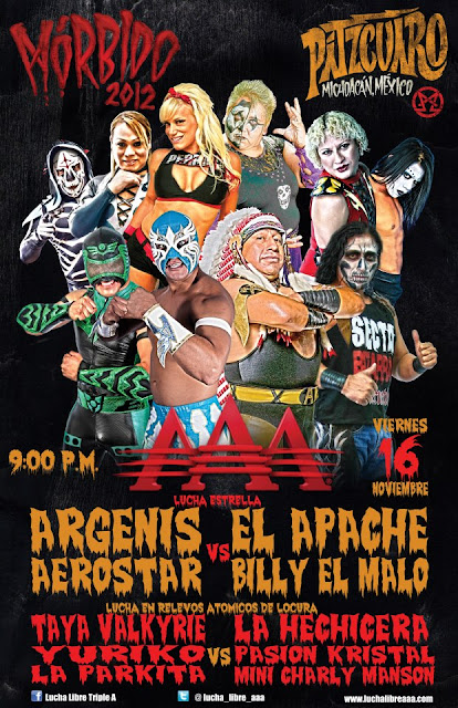 wrestling, lucha libre mascara vs mascara, Tinieblas Jr. vs Dr. Karonte,Puma King vs Rey Cometa,Mascara vs Mascara, Cabellera Vs Cabellera,   Huracan Ramirez,Mil Mascaras,El Terrible vs Rush, El Santo, Blue Demon Jr., Canek, Huracan Ramirez Jr., Jaque Mate, Heddi Karaoui, Pirata Morgan, Hijo de Pirata Morgan, El Corsario, El Hijo del Espanto II, Fishman Jr., Voltan, Hijo De Estrella Blanca, Estrella Blanca Jr., Estrella Blanca II, Rolling Boy Jr., Imu-koa, Skayde, Dr. Cerebro, Oriental, Relámpago De Plata, Black Terry, Atila, Ultraman, Hijo de Ultraman, El Hijo de Aníbal, Aguila Solitaria, Águila Solitaria Jr., Axel, Alebrije, Marabunta, Kung Fu Jr., Super Porky, Angelikal, Ehecatl, Yakuza, El Seminarista, Rocky Santana, Epidemia, Guerrero Del Bronx Jr., Scorpio Jr., Bull Power, Súper Calo Jr., Terry 2000, Juan el Ranchero, Marabunta Jr., Chucho el Roto, Kid Medrano, Holkan, lucha libre mascaras,aaa, cmll, tna, wwe, iwrg, aull, promll, dtu , coacalco, lucha libre, rey misterio,Morbido 2012, Halloween, Terror,  lucha libre l.a park, mascara luchas libres, cartelera,Arena, Juba, querétaro, coliseo,Hijo del santo, blue demon, dr wagner, monterrey, afición, México,bellezas, reynas del ring, sexy star, cartel de lucha libre, poster de luchadores, wallpapers de luchadores