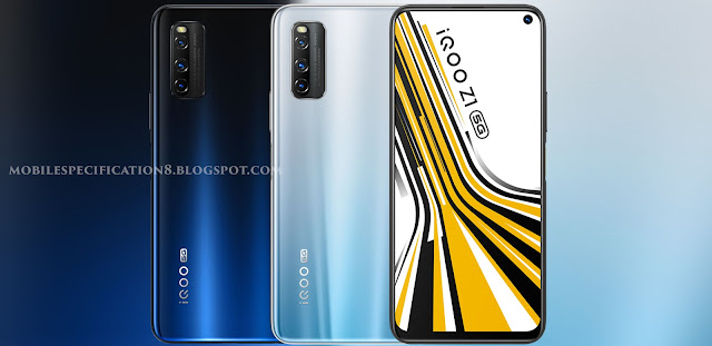iQOO Z1, iQOO Z1 5G, Galaxy silver & Space blue background colour, mobile phone, smartphone