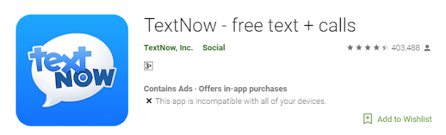 Aplikasi Text now di Google PlayStore image