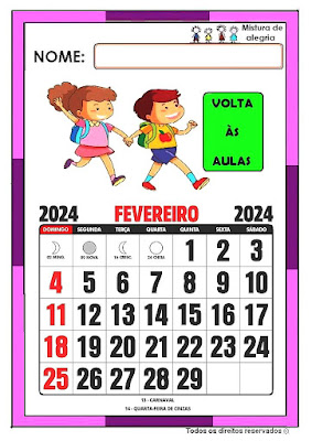 Calendário de 2024 ilustrado