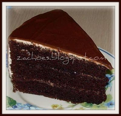 Aku.Zack Cakery: Resepi Blueberry Chocolate Ganache Cake 