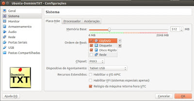 DominioTXT - Maquina Virtual VirtualBox