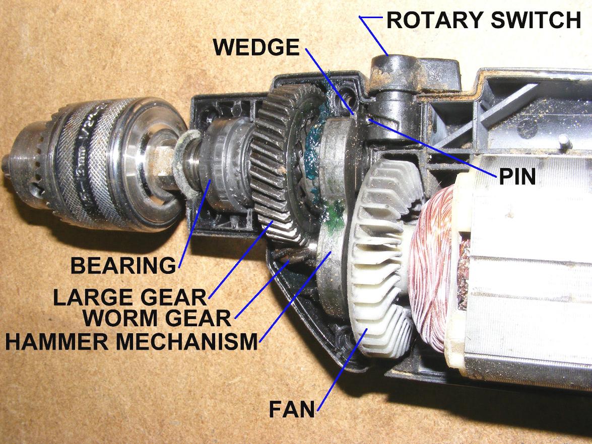  Insides of a Hammer Drill