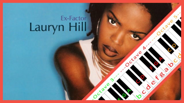 Ex-Factor by Lauryn Hill Piano / Keyboard Easy Letter Notes for Beginners