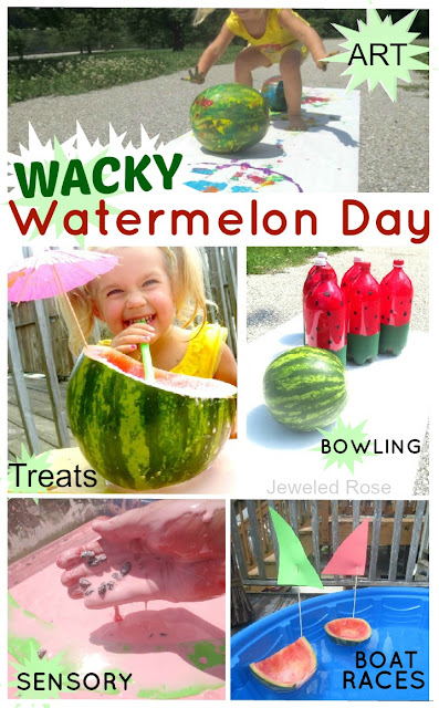 Summer fun - wacky Watermelon Day - packed with activities kids will love!