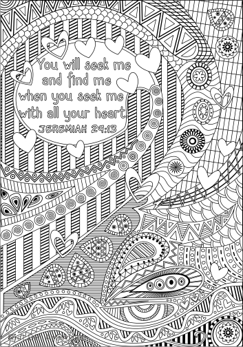 Jeremiah 29:13 Coloring Page