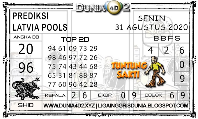 Prediksi Togel LATVIA DUNIA4D2 31 AGUSTUS 2020