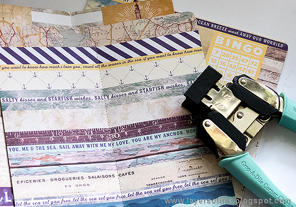 Layers of ink - Seaside Journal Tutorial by Anna-Karin with the Sizzix Journal Die by Eileen Hull