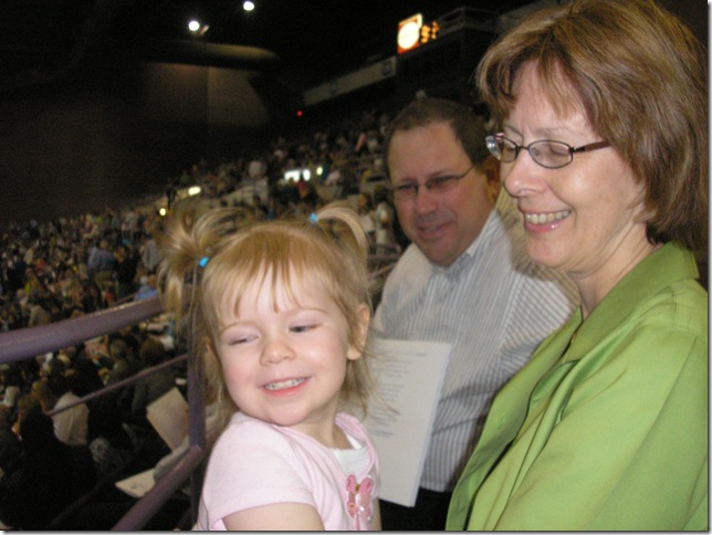 Kailtyn (2 years), Opa, and Oma at Robert's Graduation from UWF