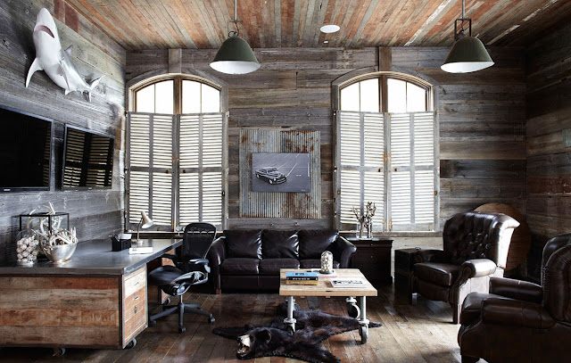 Masculine man cave decor inspiration - found on Hello Lovely Studio