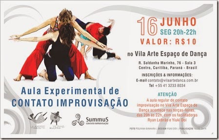 Aula Experimental Contato Improvisação