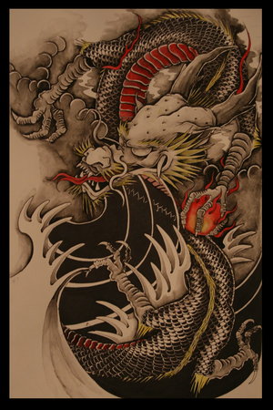 dragon art tattoo. dragon tattoo art.