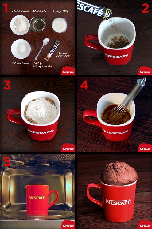 Open Minda: Resepi - 6 Cara Mudah Buat Nescafe Mug Cake