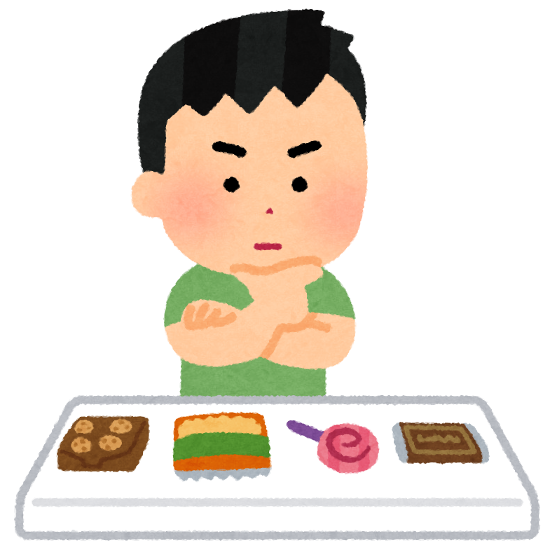 お菓子を選ぶ子供のイラスト 男の子 かわいいフリー素材集 いらすとや